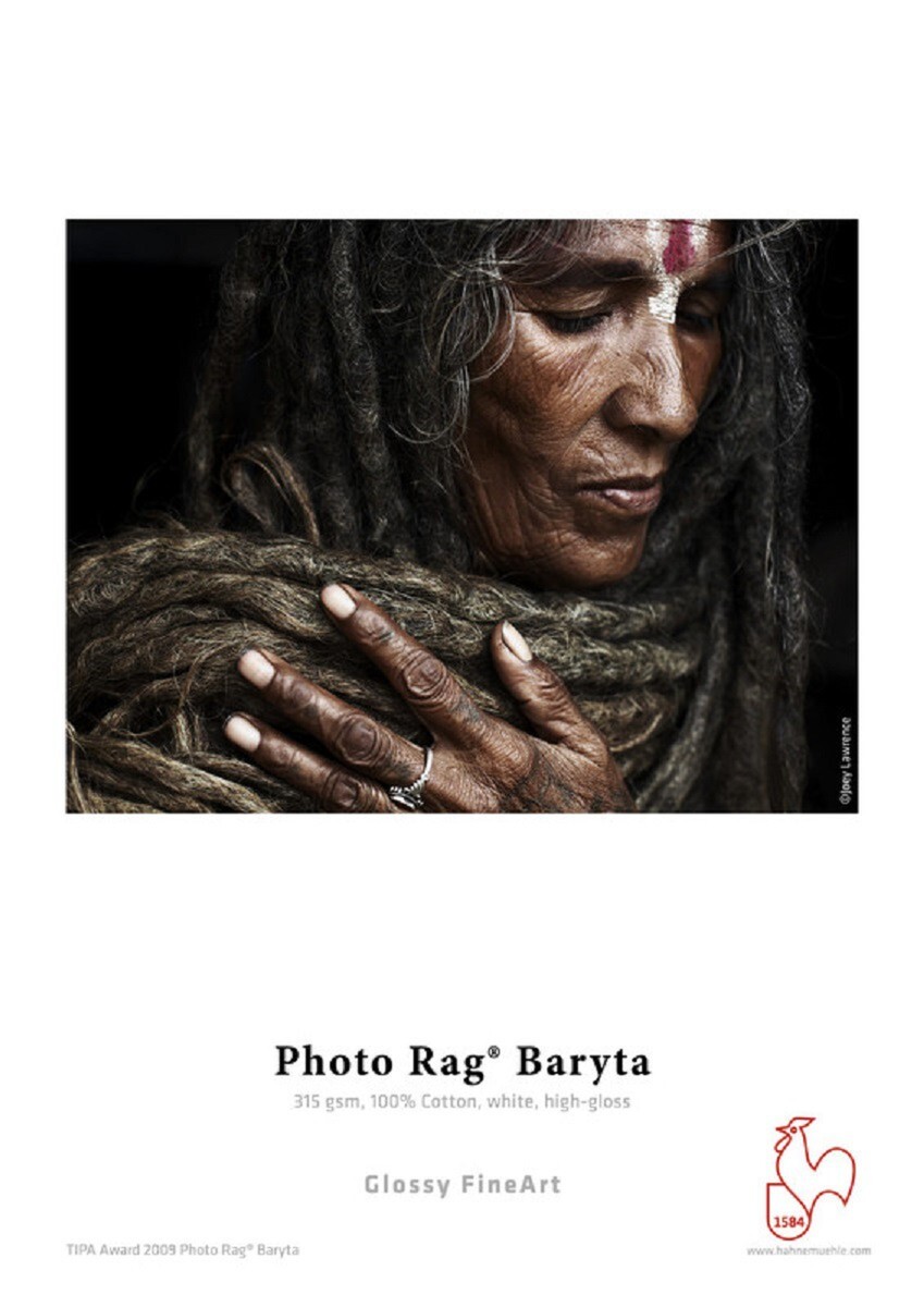 Hahnemuhle Glossy FineArt Paper, Photo Rag Baryta 315 gsm 8.5″x11″ 25 Sheet Box