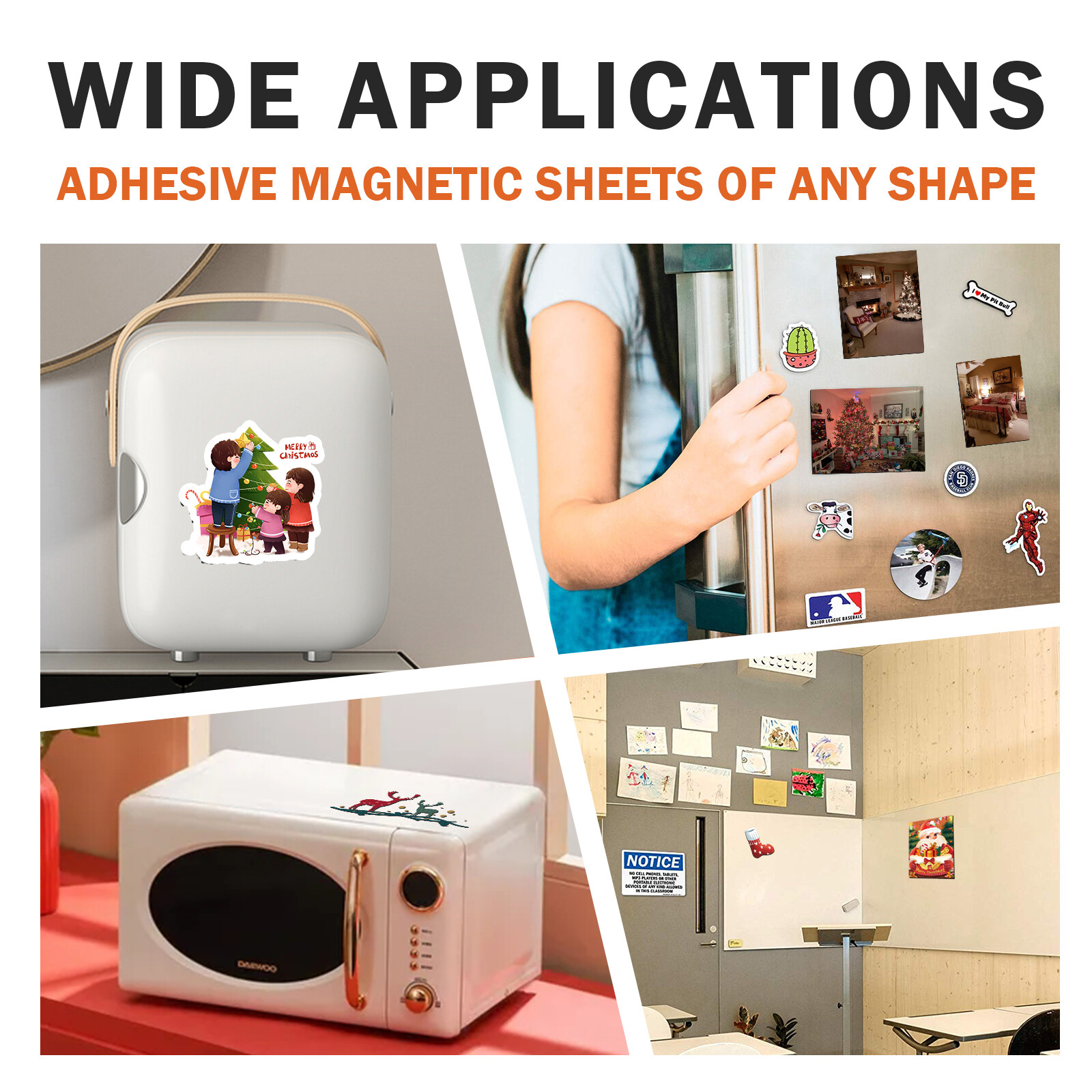 Strong Self Adhesive Magnetic Sheet 4X6 Flexible Magnetic Sheets with Adhesive