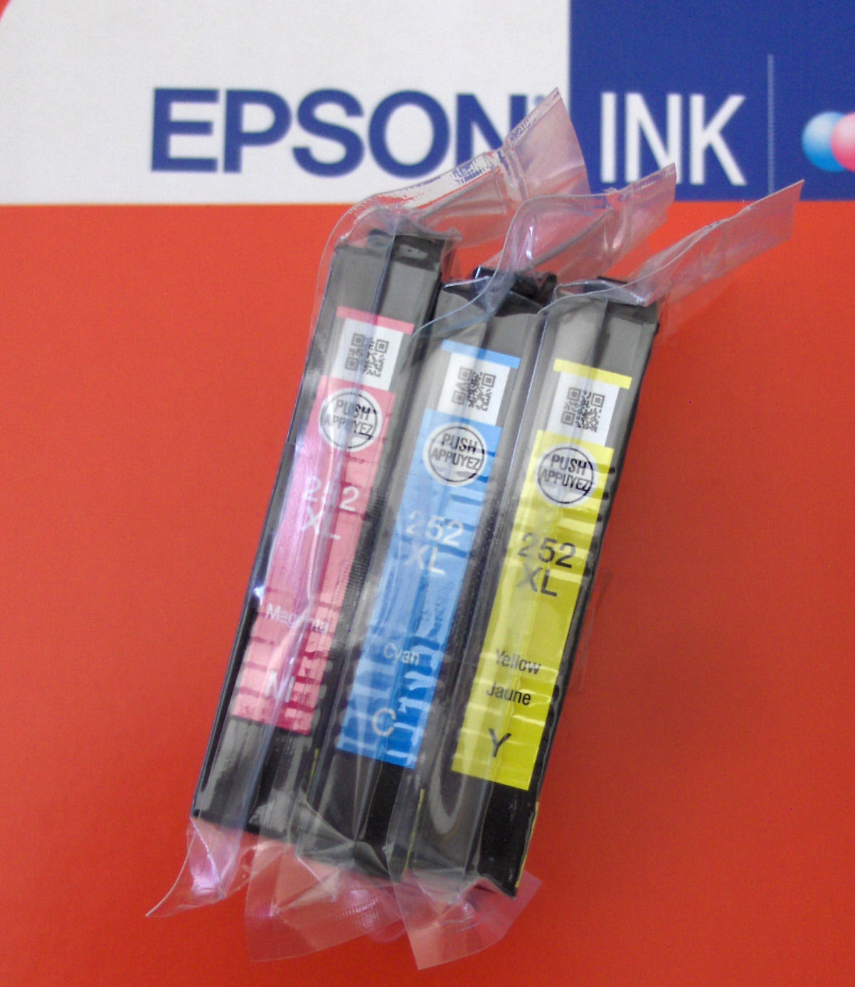 Genuine EPSON 252 252XL Black Color Ink (NO BOX) WF 7610 7620 7110 3620 3640