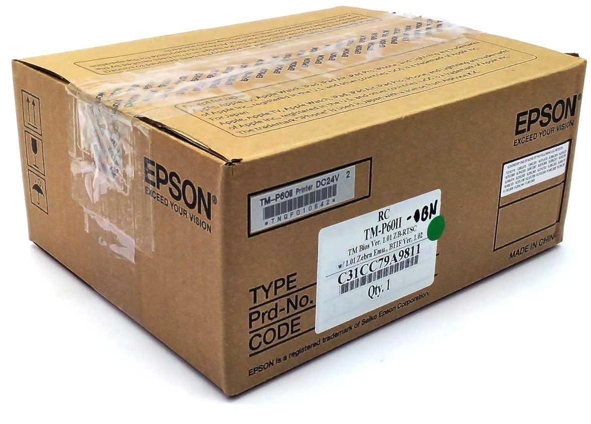 Epson TM-P60II Mobile Printer Thermal Wireless Bluetooth USB PoS C31CC79A9811