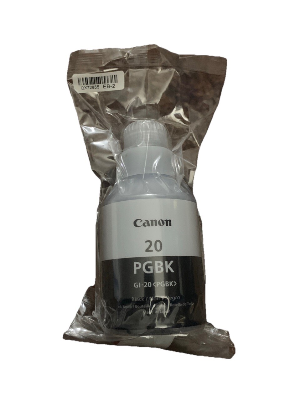 Genuine Canon GI-20 PGBK Black Ink Refill Bottle 170ml. New