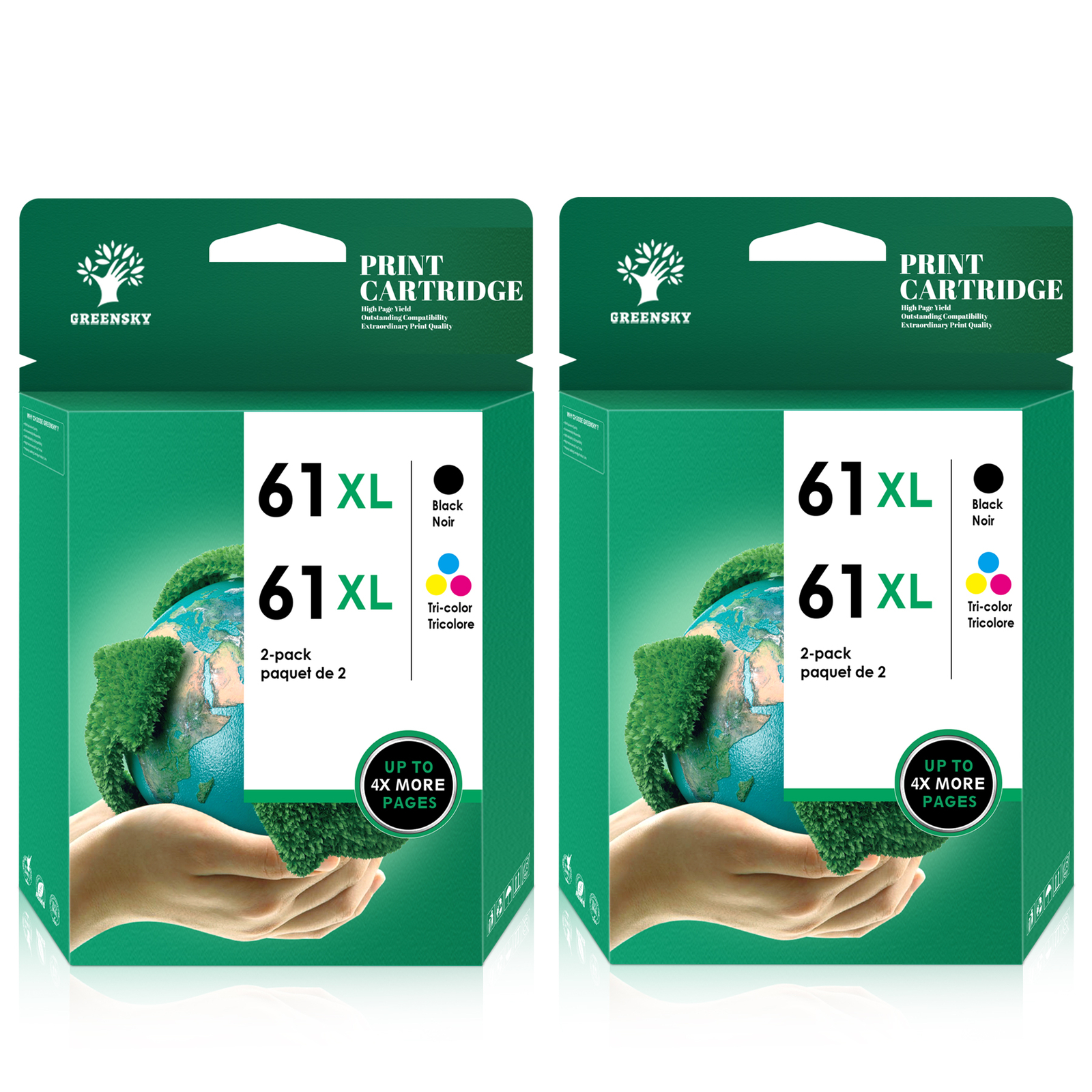 For HP #61 XL Black Color Ink Cartridges For ENVY 4500 4501 4502 4504 5530 5531