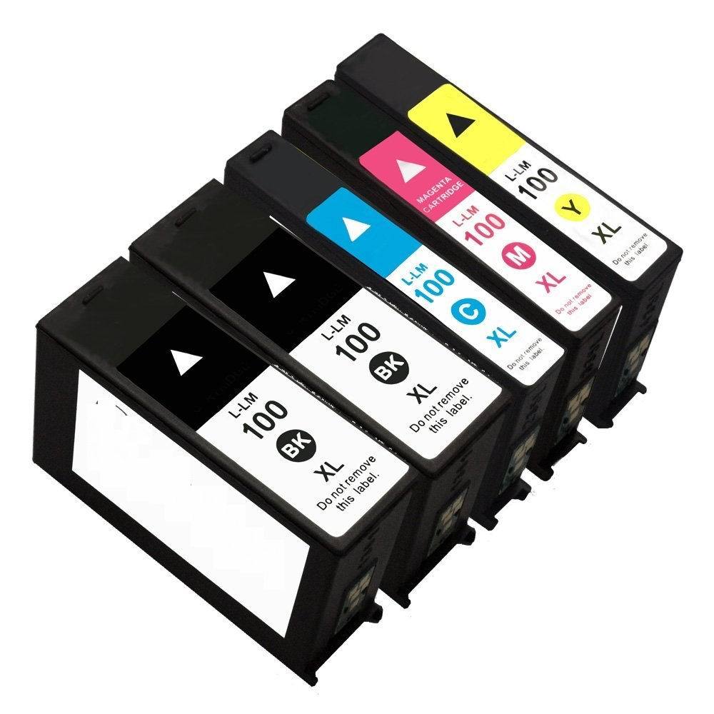 5 Pack #100 100XL Ink Cartridge FOR Lexmark Impact S301 S305 Interpret S405 S505