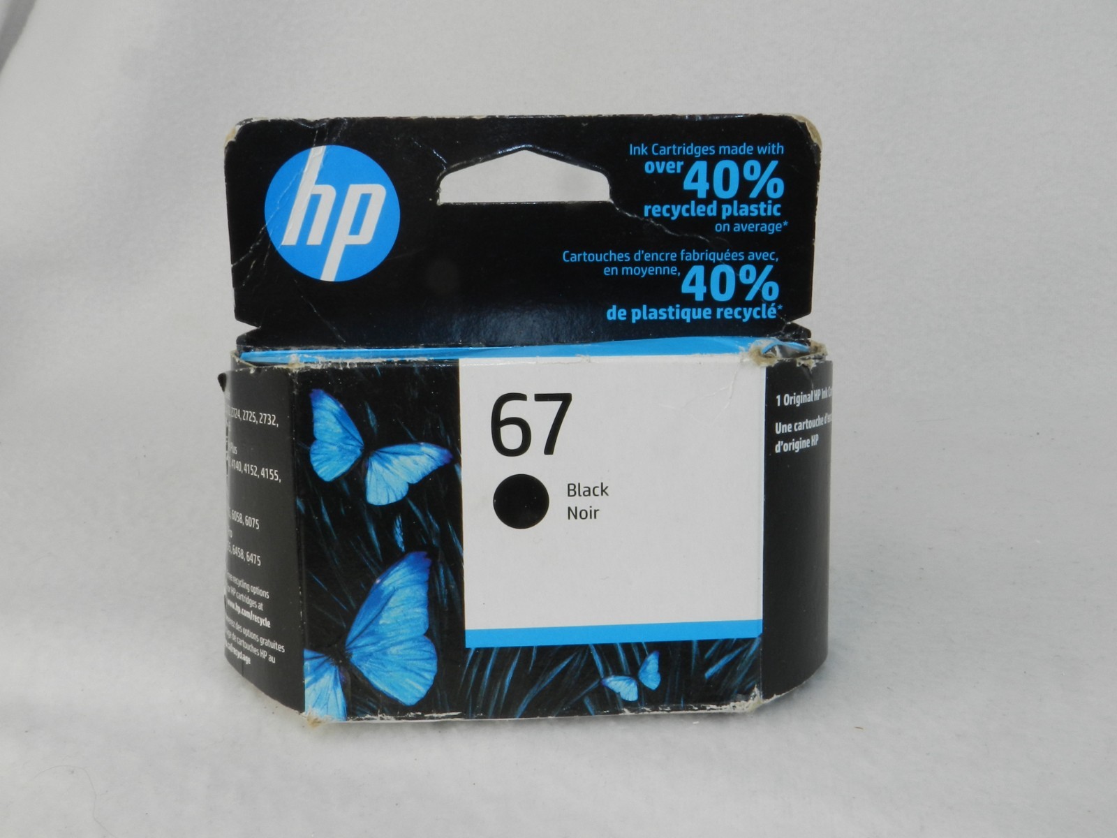 HP 67 Black NOIR Original Ink Cartridge