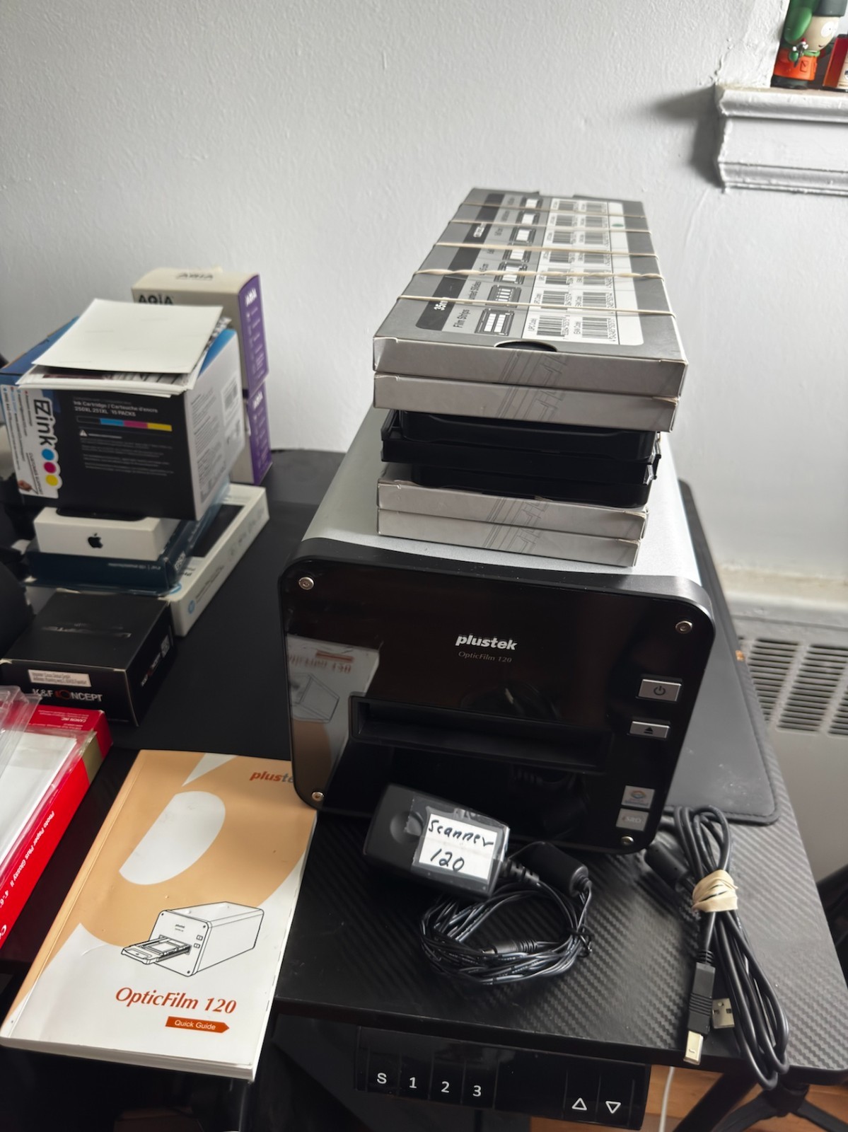 Plustek OpticFilm 120 Film Scanner – Fully Working [Comes with all holders]