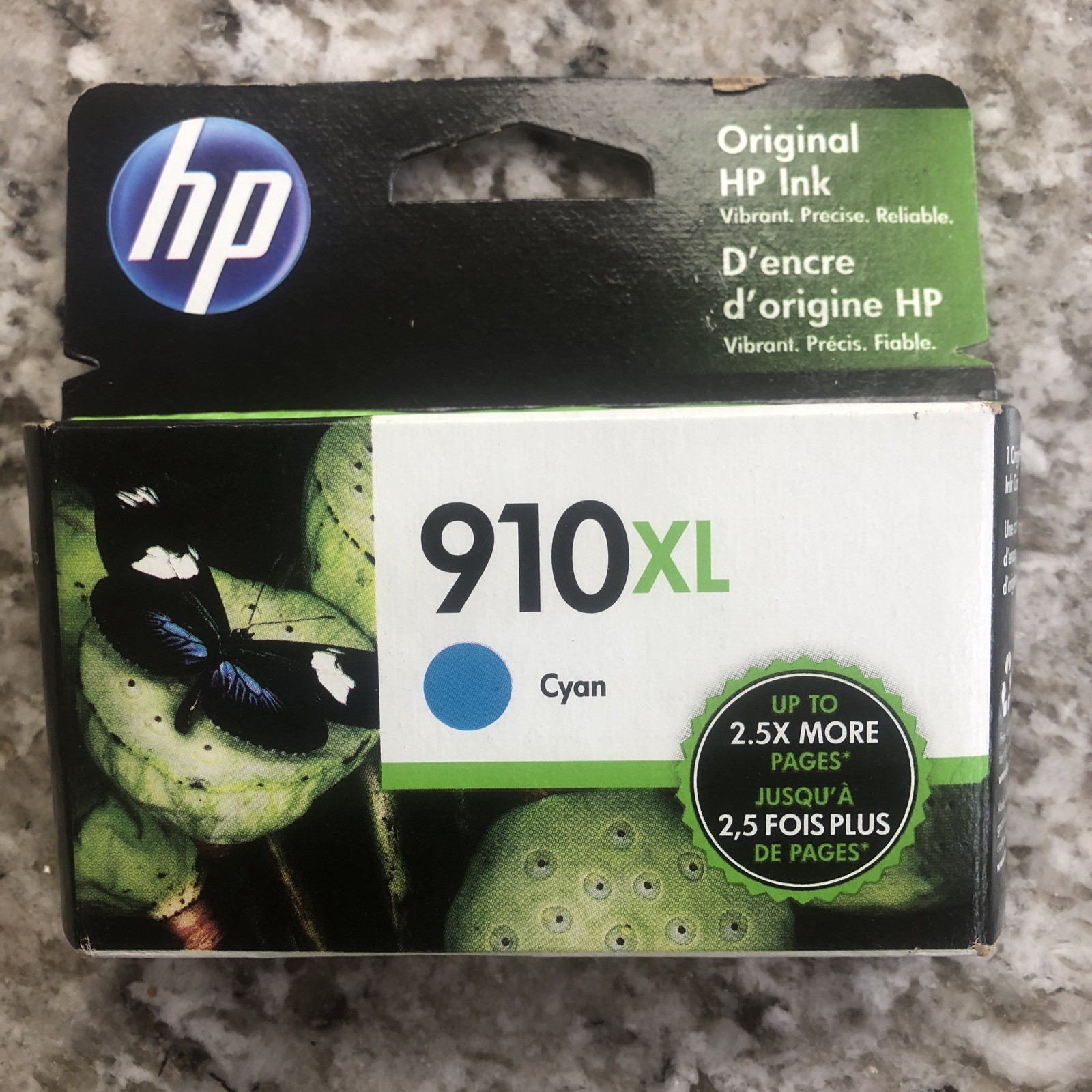HP 910XL Cyan Ink Cartridge Genuine OEM High Yield 3YL62AN New Sealed OfficeJet
