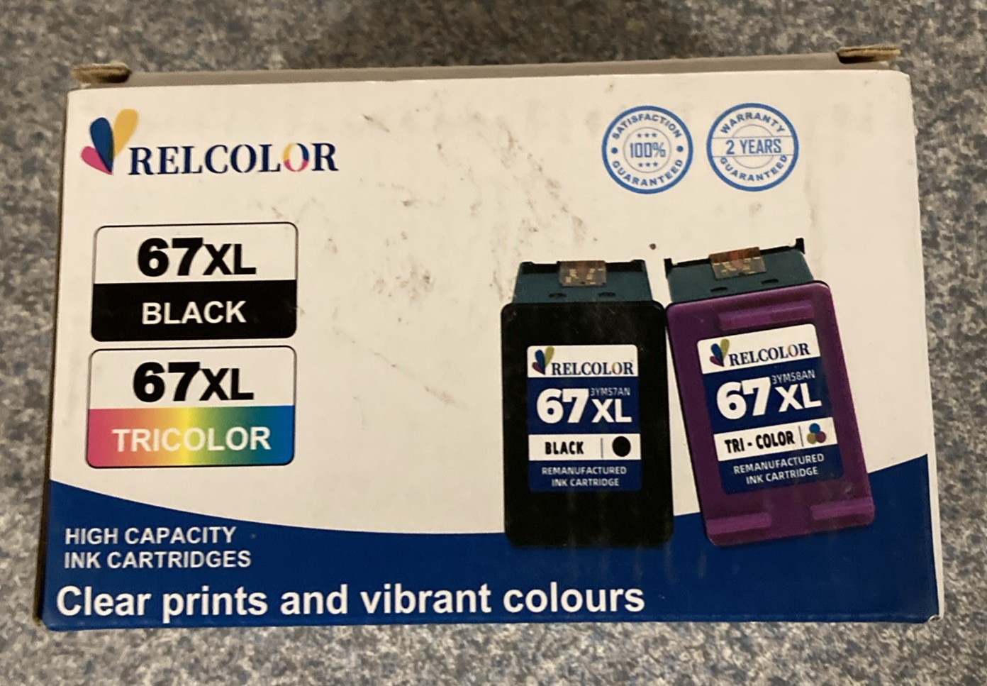 67XL Ink Cartridge for HP 67 Ink Deskjet 2700e 2752e 2755e 4100e Envy 6000 6458