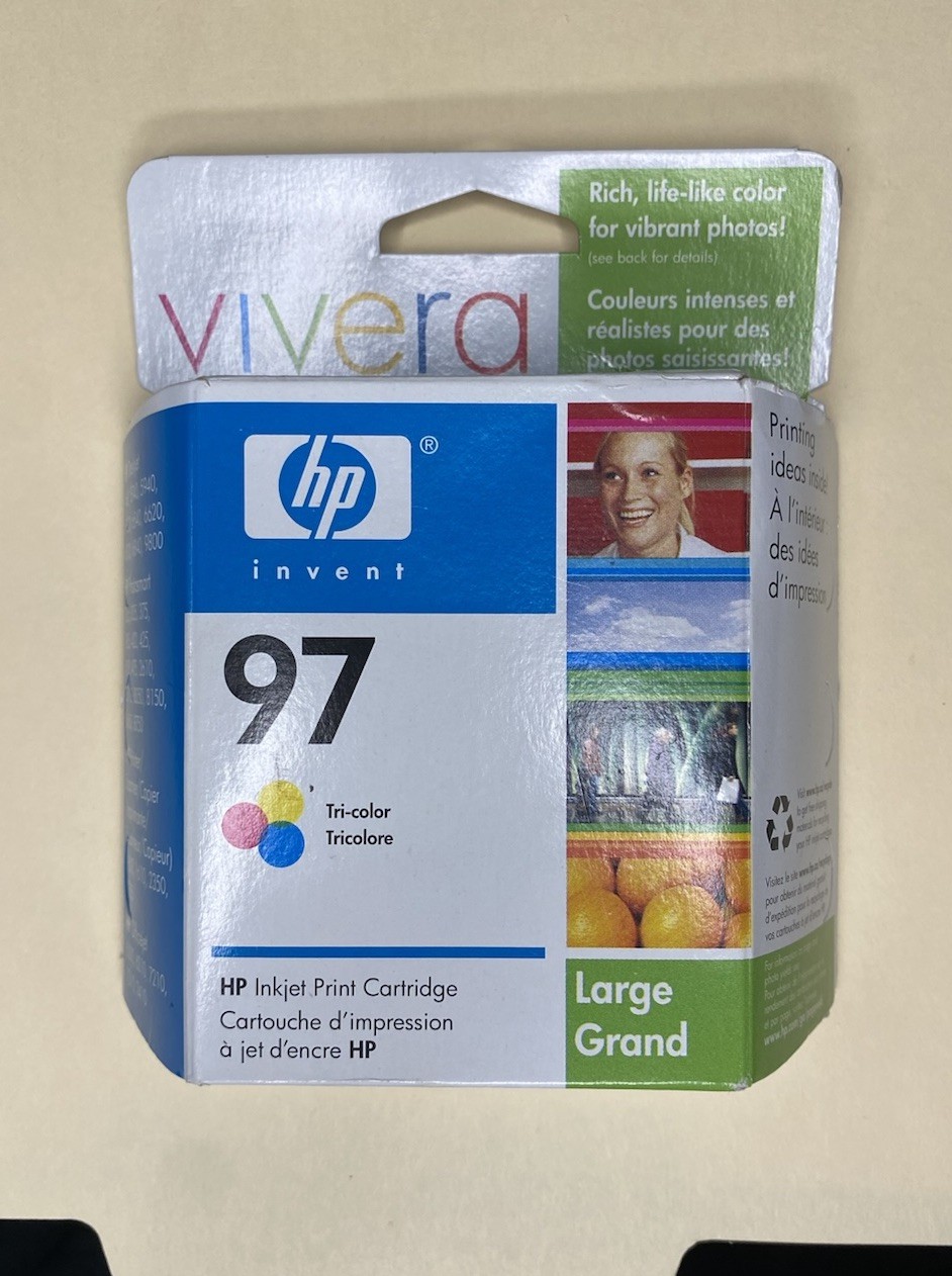 *SEALED* HP 97 Tri-Color C9363WN#140 Ink Cartridge Vivera – Exp 5/2007 – NEW