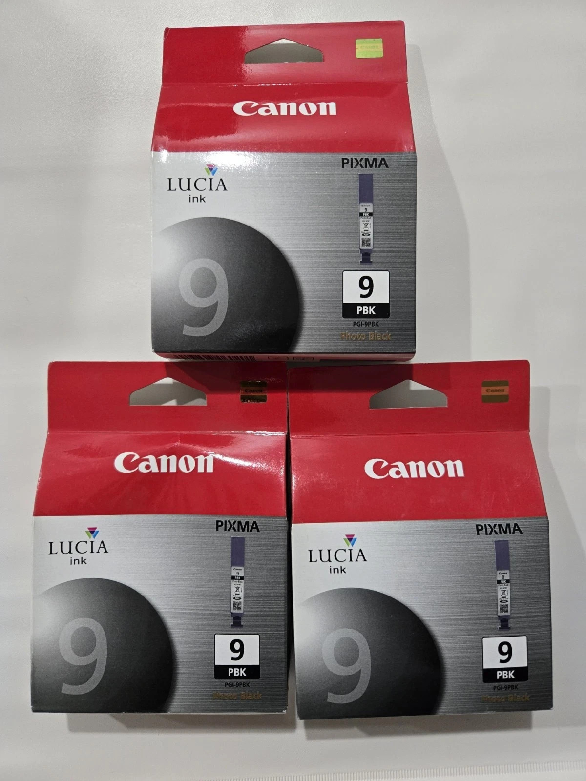 3 pack Canon PGI9 Photo Black, Genuine Ink, New in box, 2 cartridges