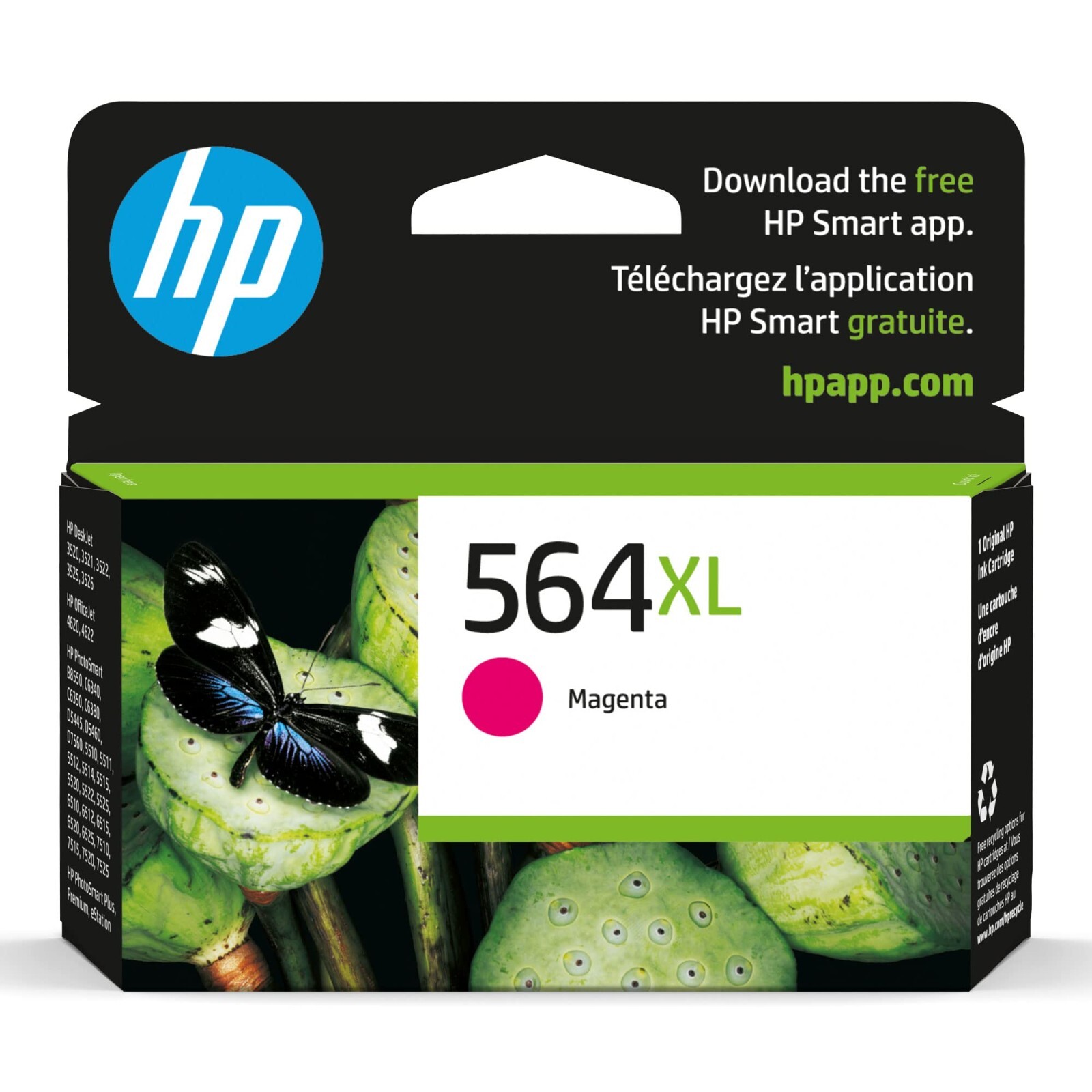 Genuine OEM HP 564XL High Yield Magenta Ink Cartridge (CB324WN) EXP 04/2023