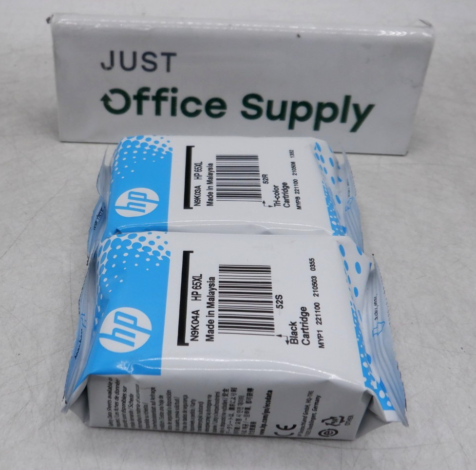 Genuine OEM HP 65XL Black-65XL Tri-color Ink Bulk Packaging Free Shipping