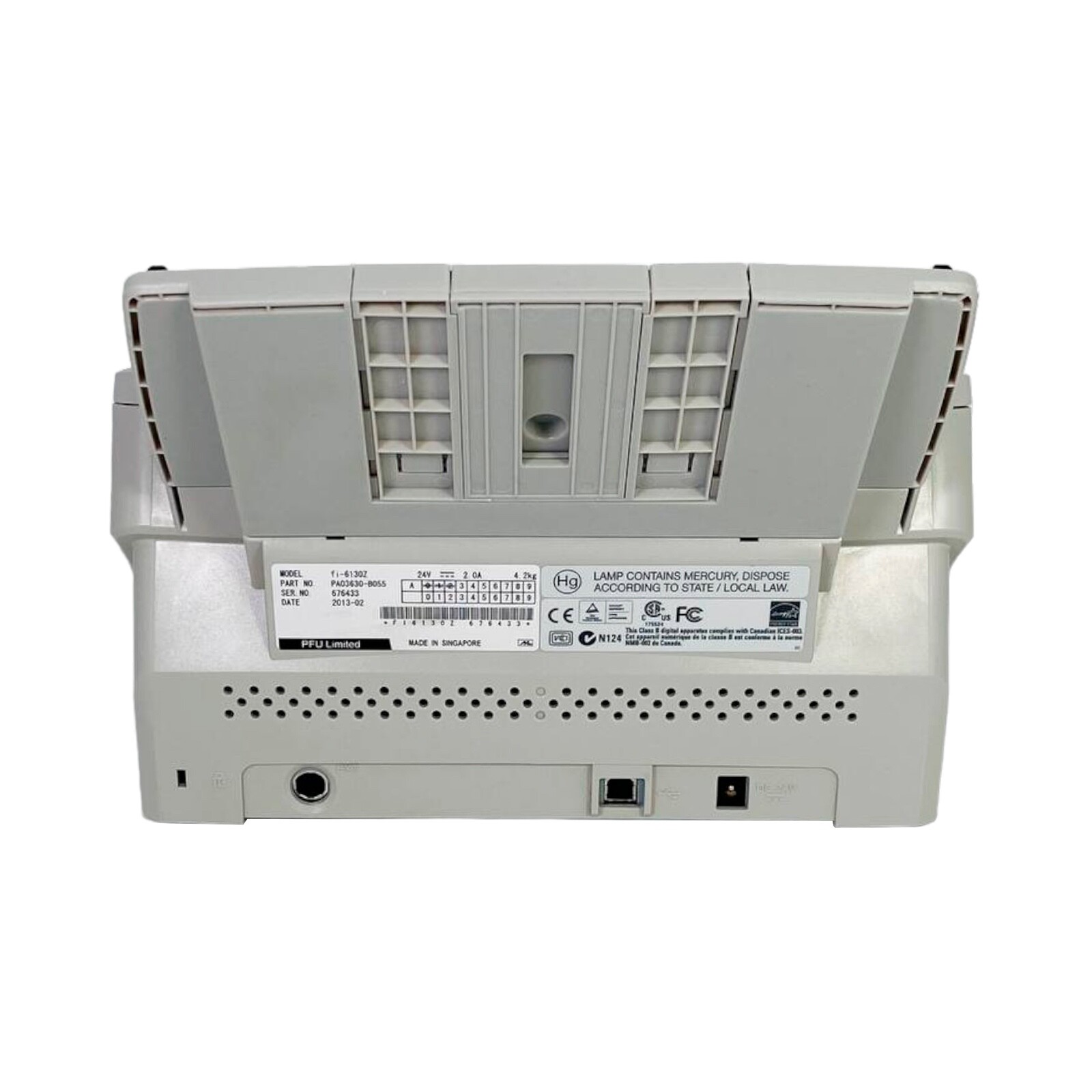 Fujitsu FI-6130Z ADF Duplex Document Color Scanner USB NEW Rollers Trays Adapter