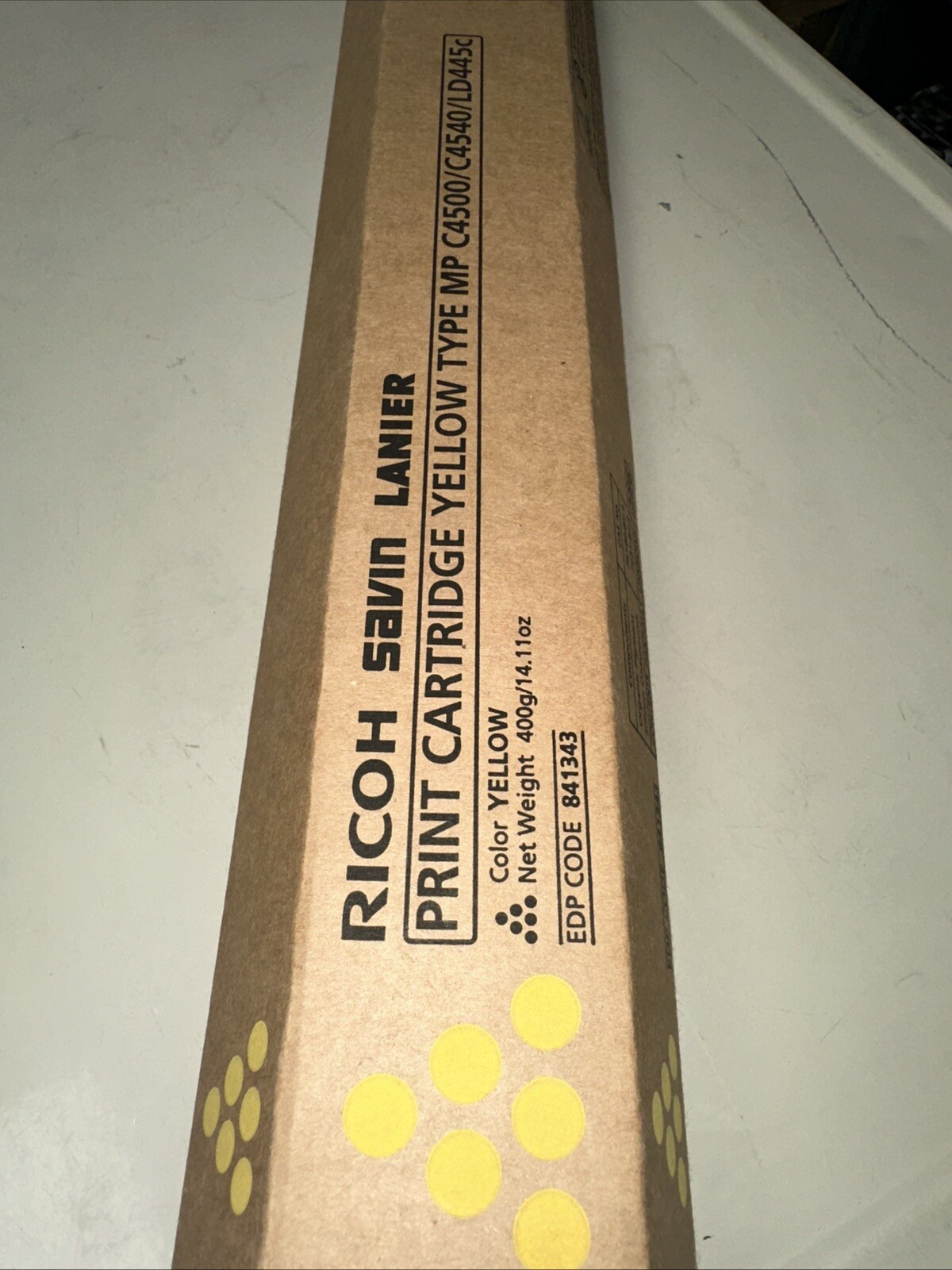 Genuine Ricoh 841343 Yellow Toner Cartridge for TYPE MP C4500/C4540/LD445c – NEW