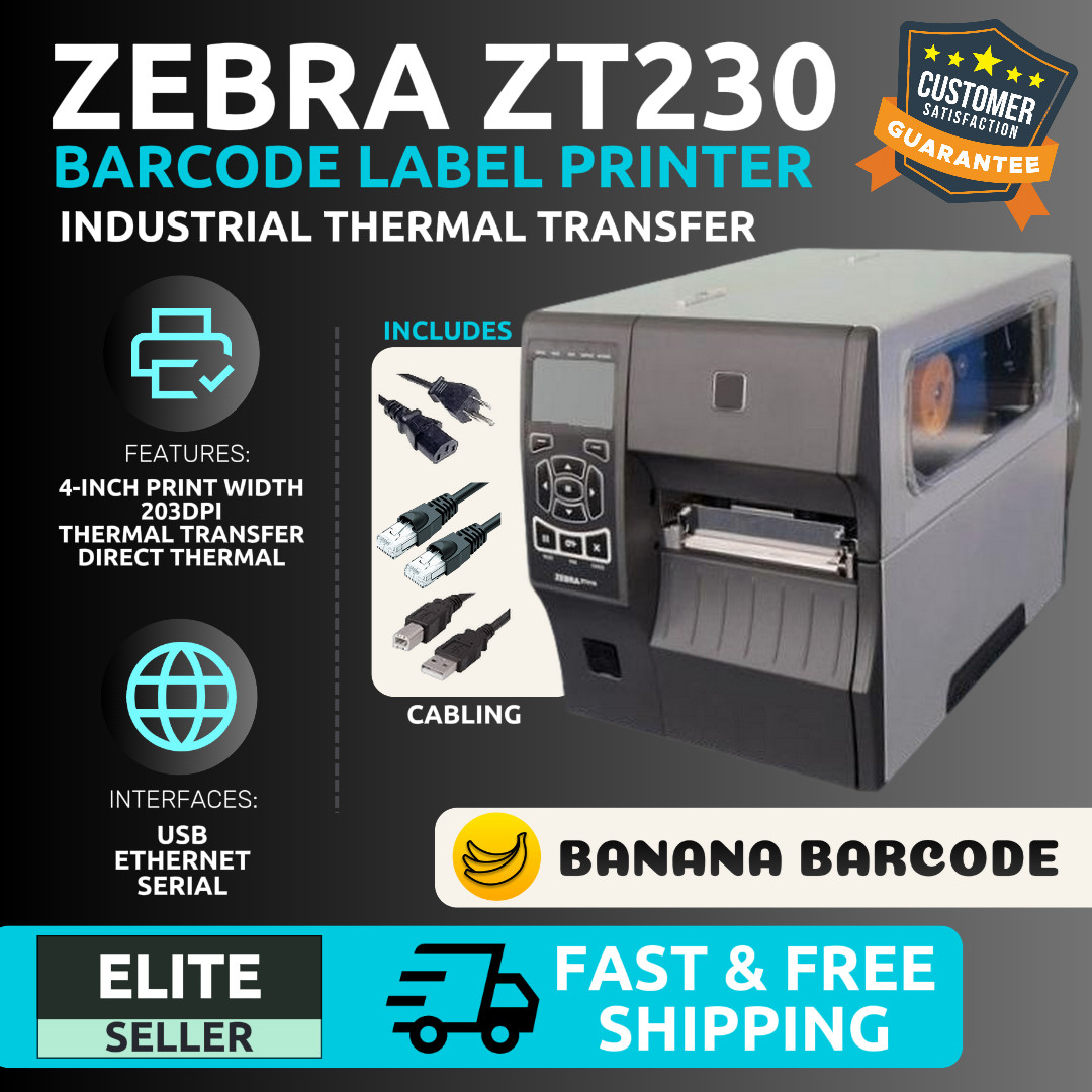 ✅Zebra ZT230 Industrial High Volume Shipping Label Printer, USB, Network!🔥⭐