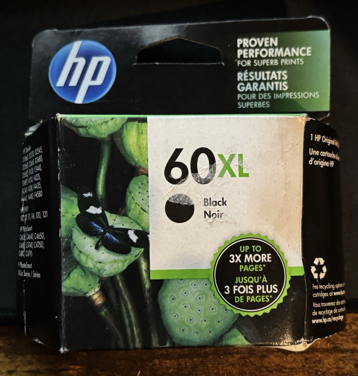 HP 60XL Black Ink Cartridge OEM Genuine EXP 11/2018