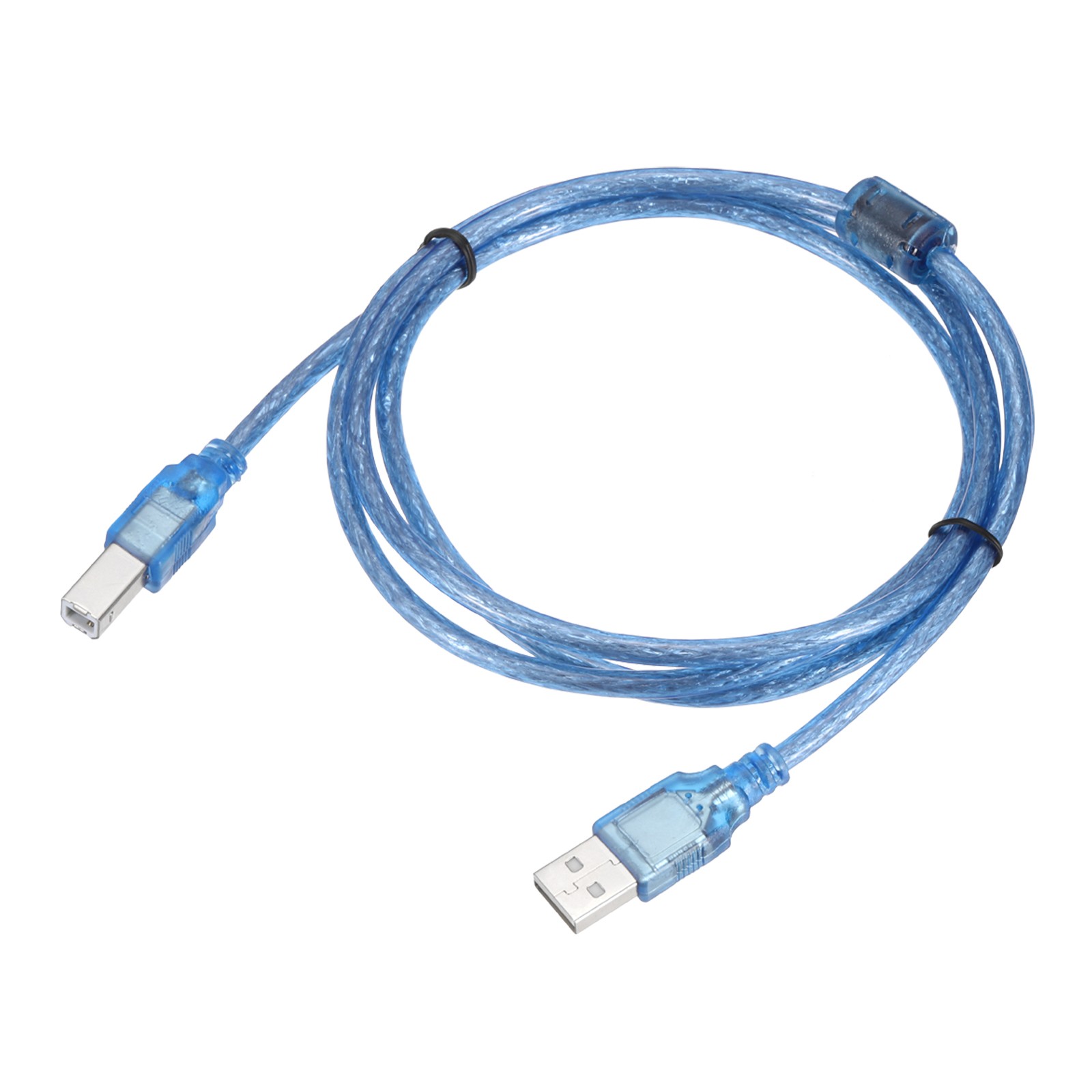 Printer Cable 5.9ft Square USB A to USB B 2.0 Male Cable for Printer Blue