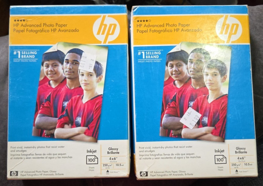 Hewlett Packard Q6638A Lot of Two 4×6 Glossy Advanced Photo Paper – Vintage NIB