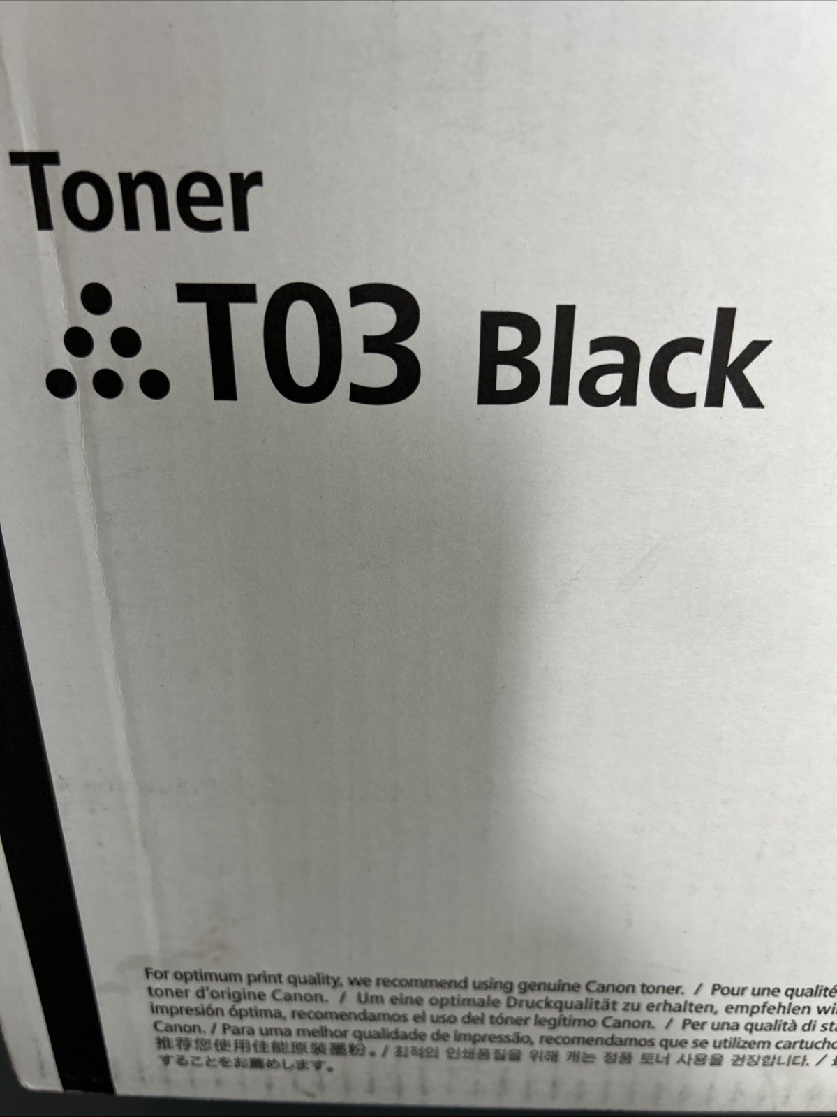 Canon T03 Original Toner Cartridge – Black