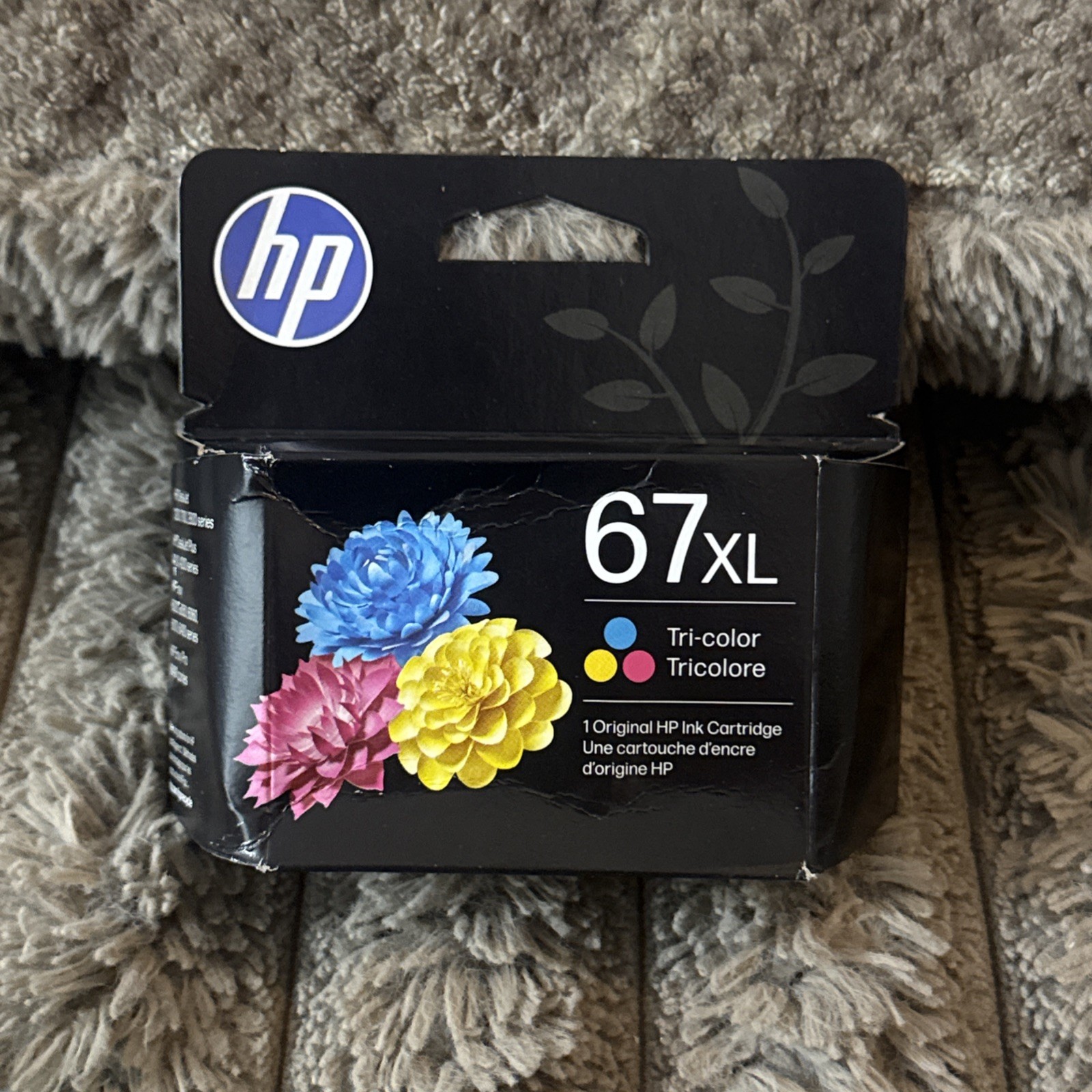 Genuine HP 67XL Tri-color Ink Cartridge Exp 04/27 “Minor Box Damage”