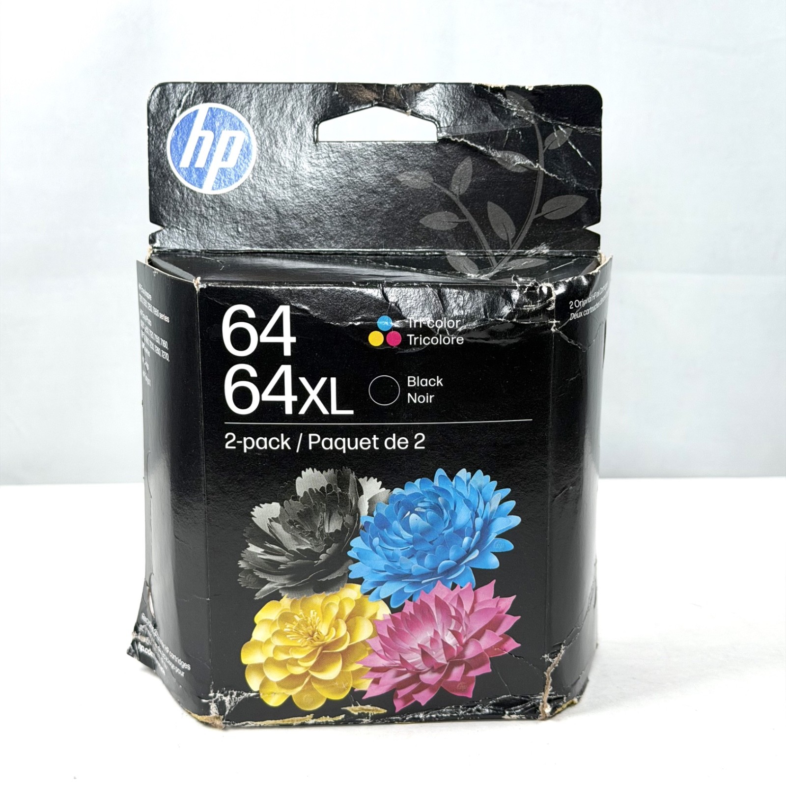 HP 64XL Combo Ink Cartridges Black Cyan Yellow Magenta Color / 2 Pack / New