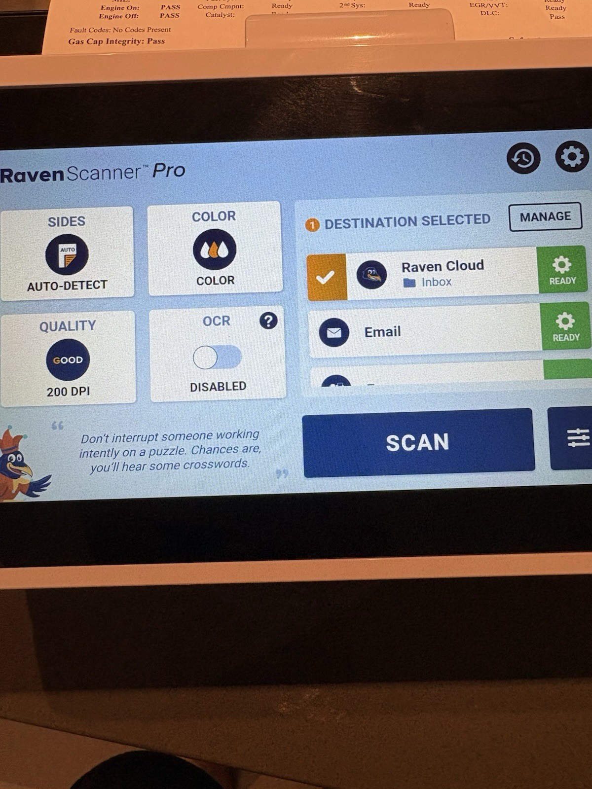 Raven Scanner Pro Document Scanner Raven_Pro_360W USB 3.0 Ethernet Wi-Fi Black