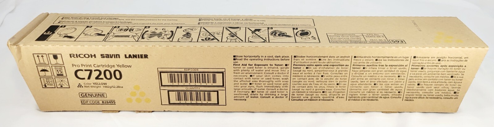 Ricoh Savin Lanier Yellow Toner Cartridge 828495 NEW OEM Genuine 45,000 Pages