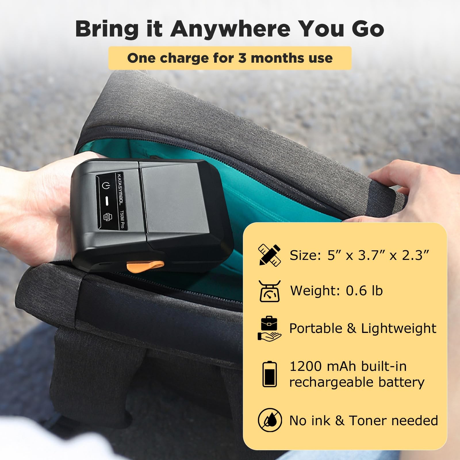 T50M Pro Bluetooth Label Maker Machine with Tape, Wide Waterproof Label, Vers…