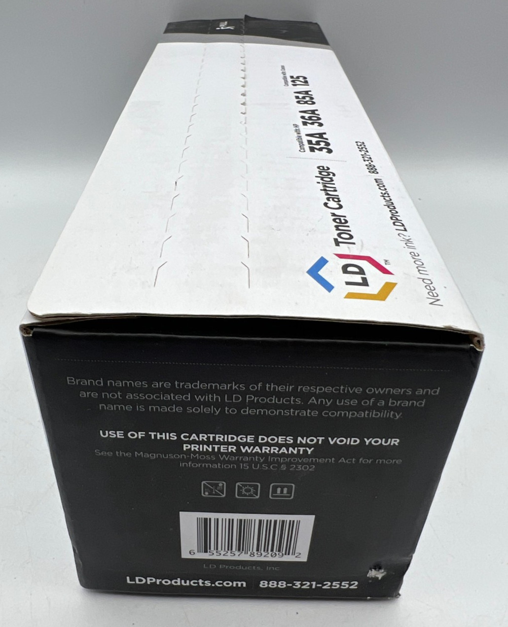 LD Compatible Black Toner Cartridge 35A 36A 85A Canon 125 Printer Ink New