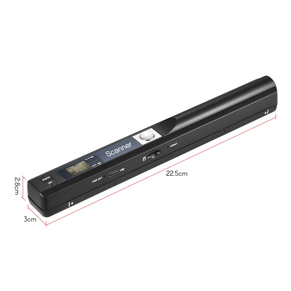 Portable Handheld Wireless Scanner 900DPI A4 LCD Type-C JPG PDF Bag
