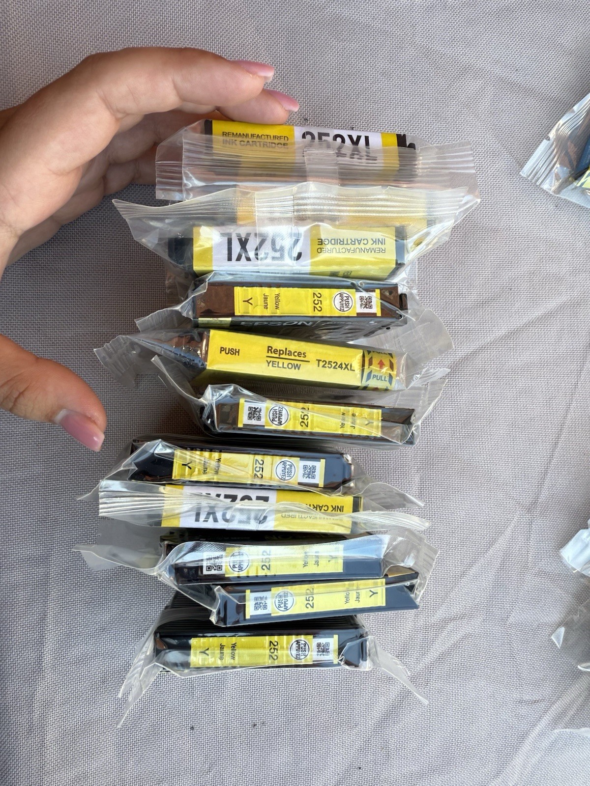 BUNDLE Epson 252/252XL Inkjet Ink Cartridge Lot CMYK – Cyan Magenta Yellow Black