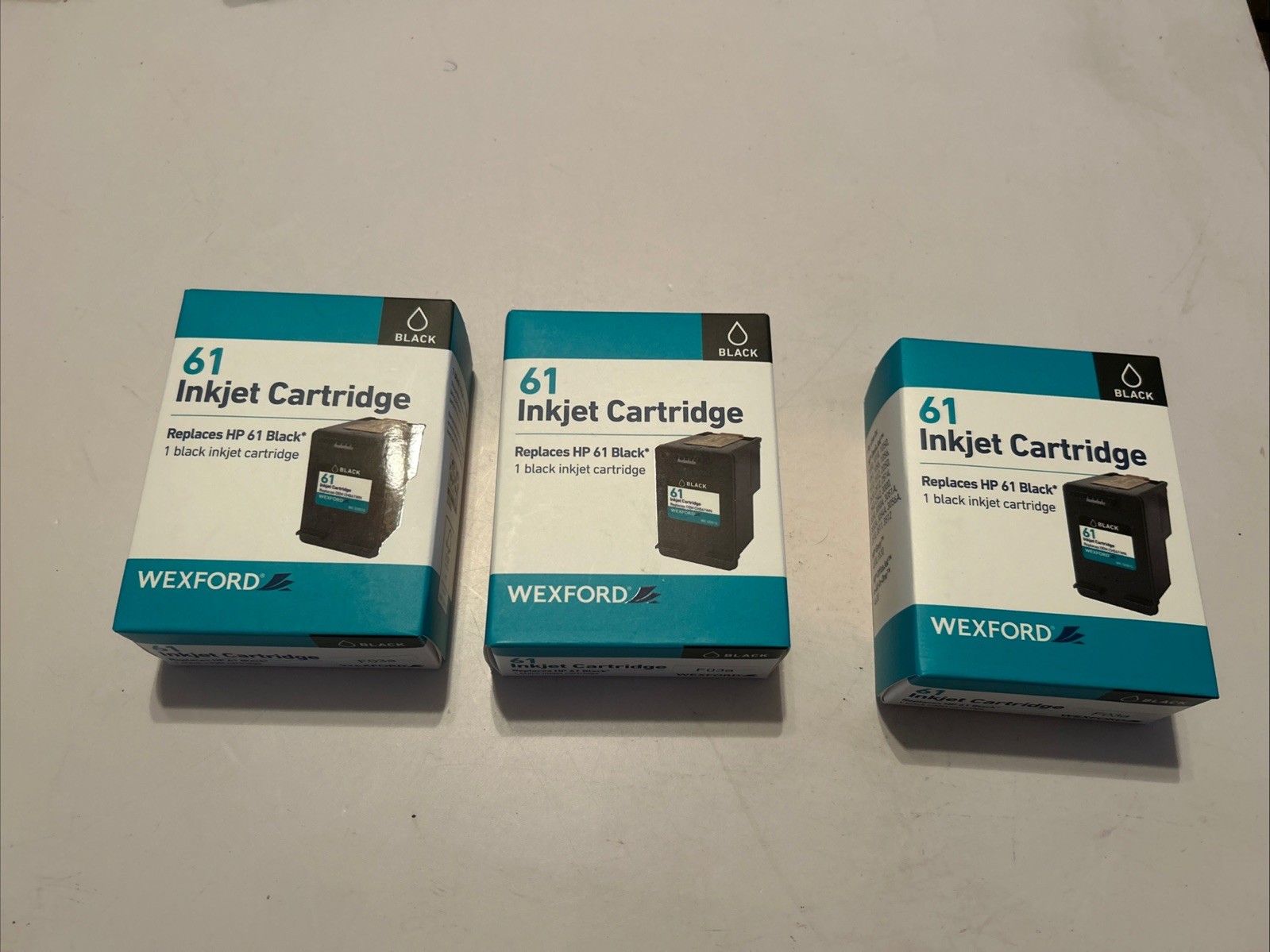 WEXFORD Inkjet Cartridge, Replaces HP 61, Black – Pack of 3 Ink Cartridges