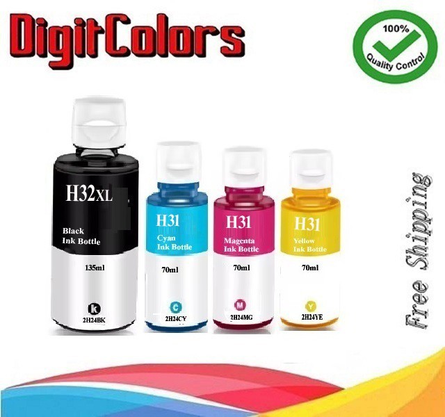 4 color set 32XL 31 Ink Refill for HP Ink Tank 310 319 410 415 655 555 419 5101