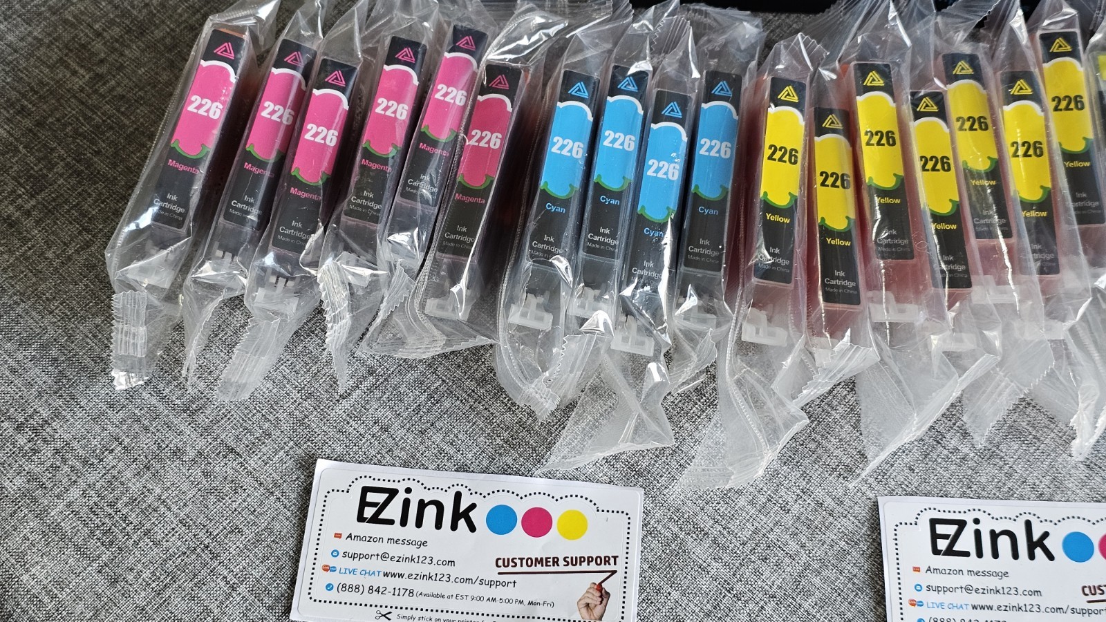 27 Pack EZink Compatible Ink Cartridges 225 226 New Sealed Open Box Generic