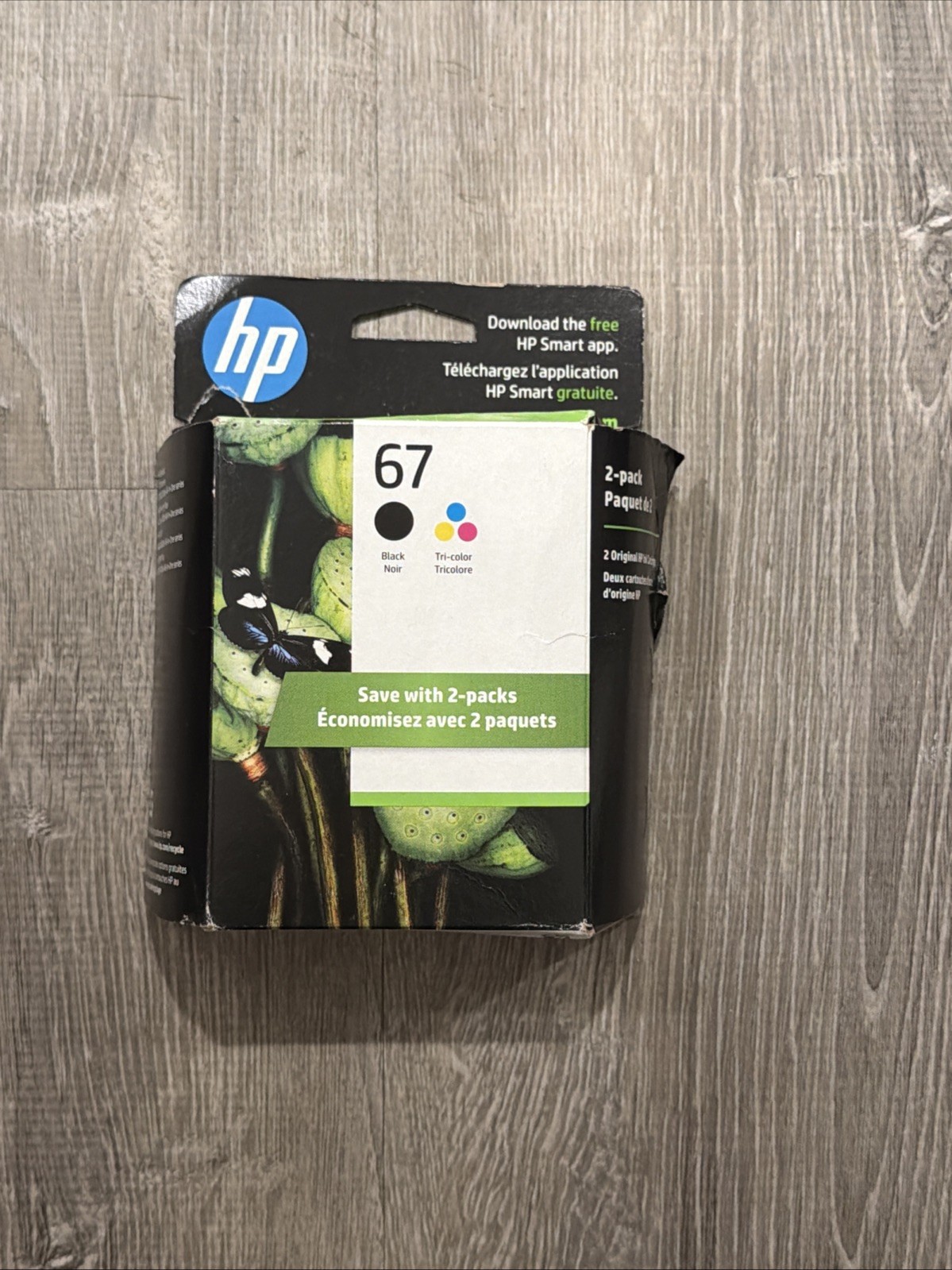 HP 67 Black & Tricolor Ink Set 3YP29AN 3YM55AN & 3YM56AN OEM Retail Box