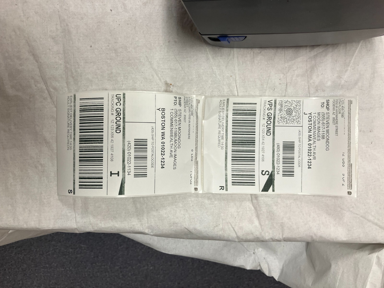 Intermec PC43D Direct Thermal Printer PC43DA0010020, FOR PARTS QTY 2