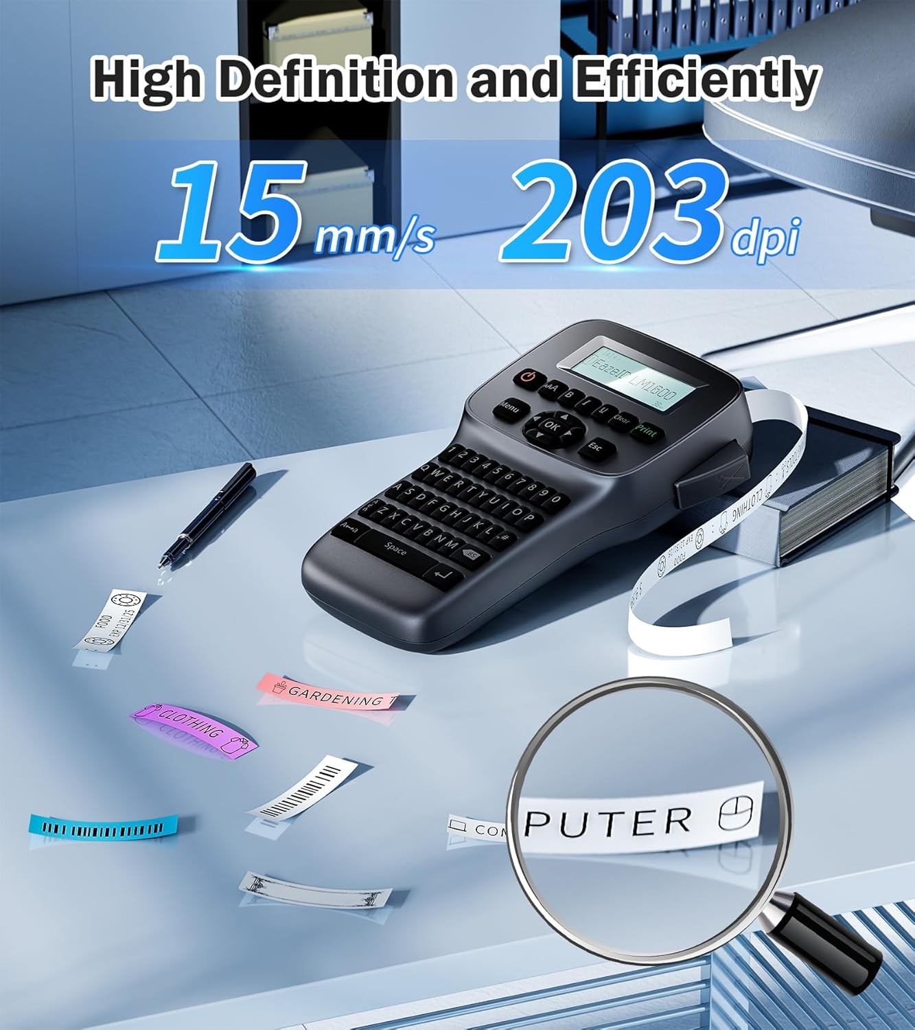 Phomemo Bluetooth Label Maker Machine Handheld with Backlit Screen & Keyboard
