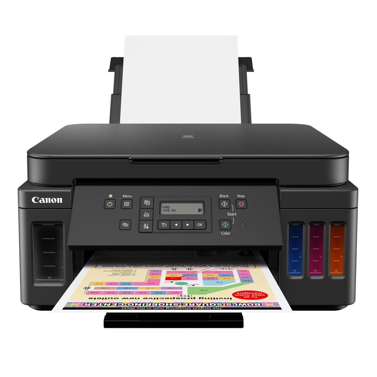 Canon PIXMA G6020 Wireless MegaTank All-In-One InkJet Printer, 4800×1200 dpi, 35