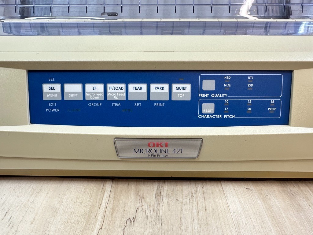 Okidata ML 421 MICROLINE wide format 9-Pin Printer OKI *No power cord*
