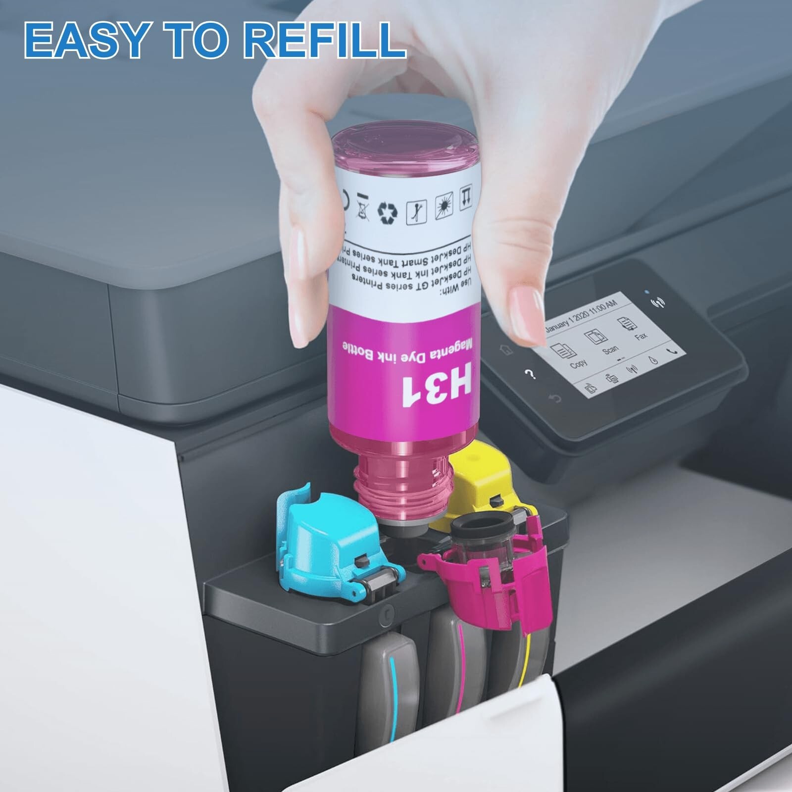 32XL Black Ink Bottle Compatible HP 31 32XL Ink Work for Smart Tank 7301 7001…