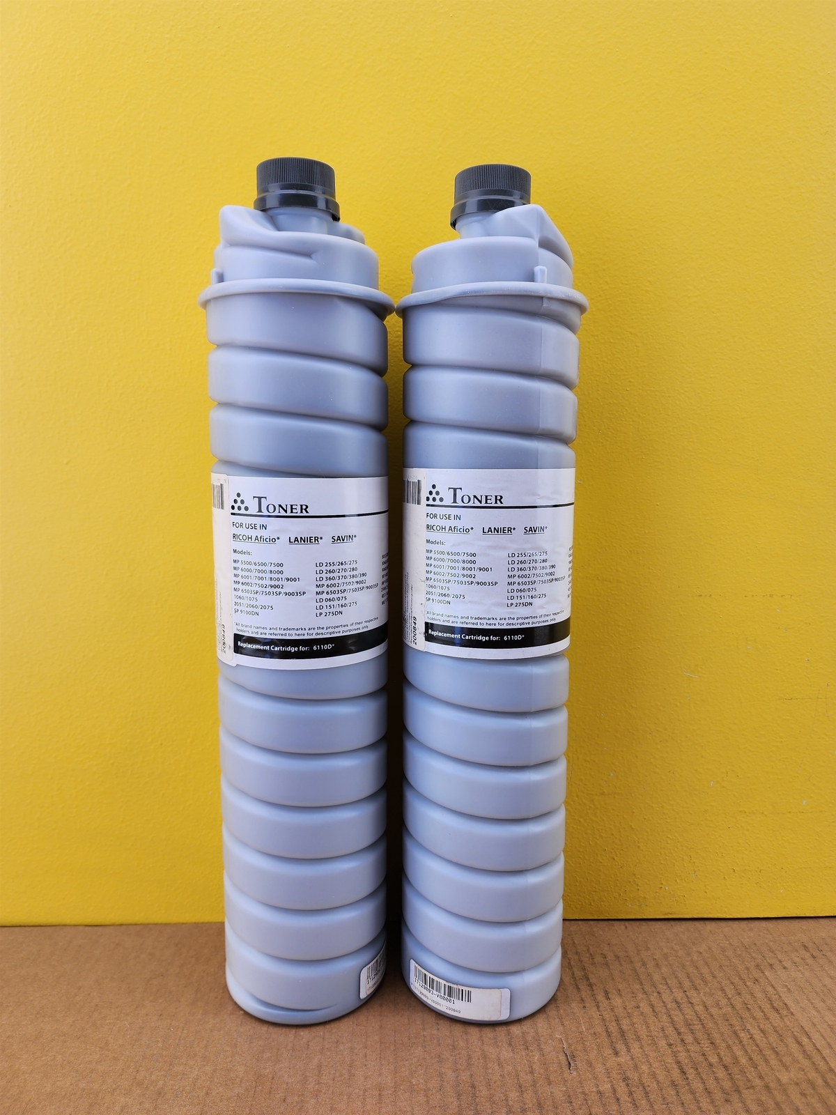 NEW Ricoh/Lanier/Savin Compatible 6110D Replacement Toner Cartridge, Black(2/pk)