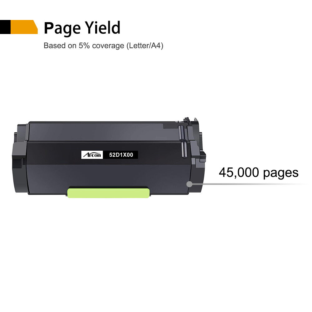 1 Pack 52D1X00 521X Toner Compatible for Lexmark MS711 MS811 MS812 MX810 MX812