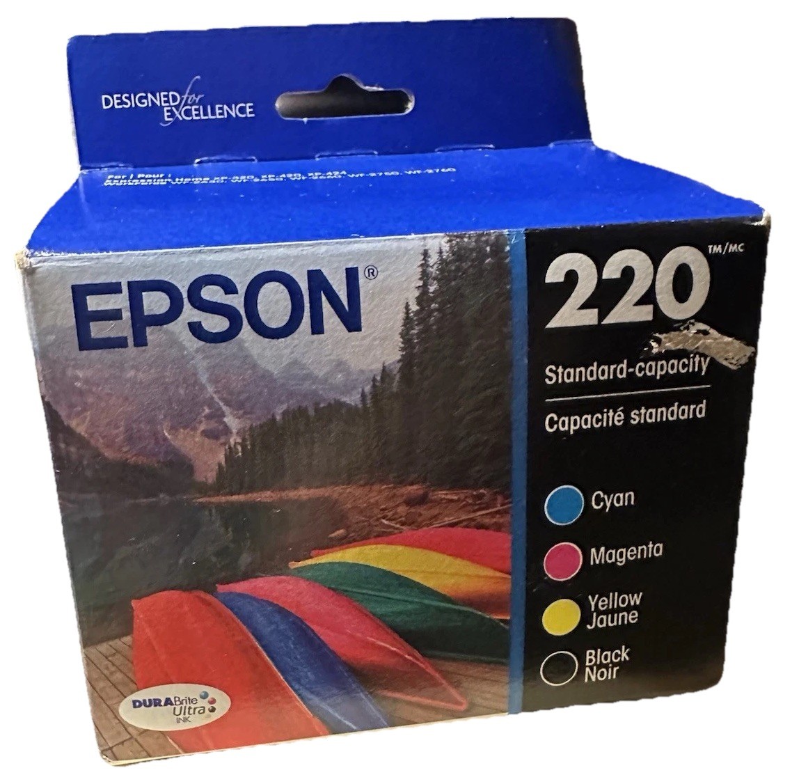 EPSON 220 DURABRITE ULTRA Standard Capacity~Black/Color~4 Ink Cartridges~1/2028