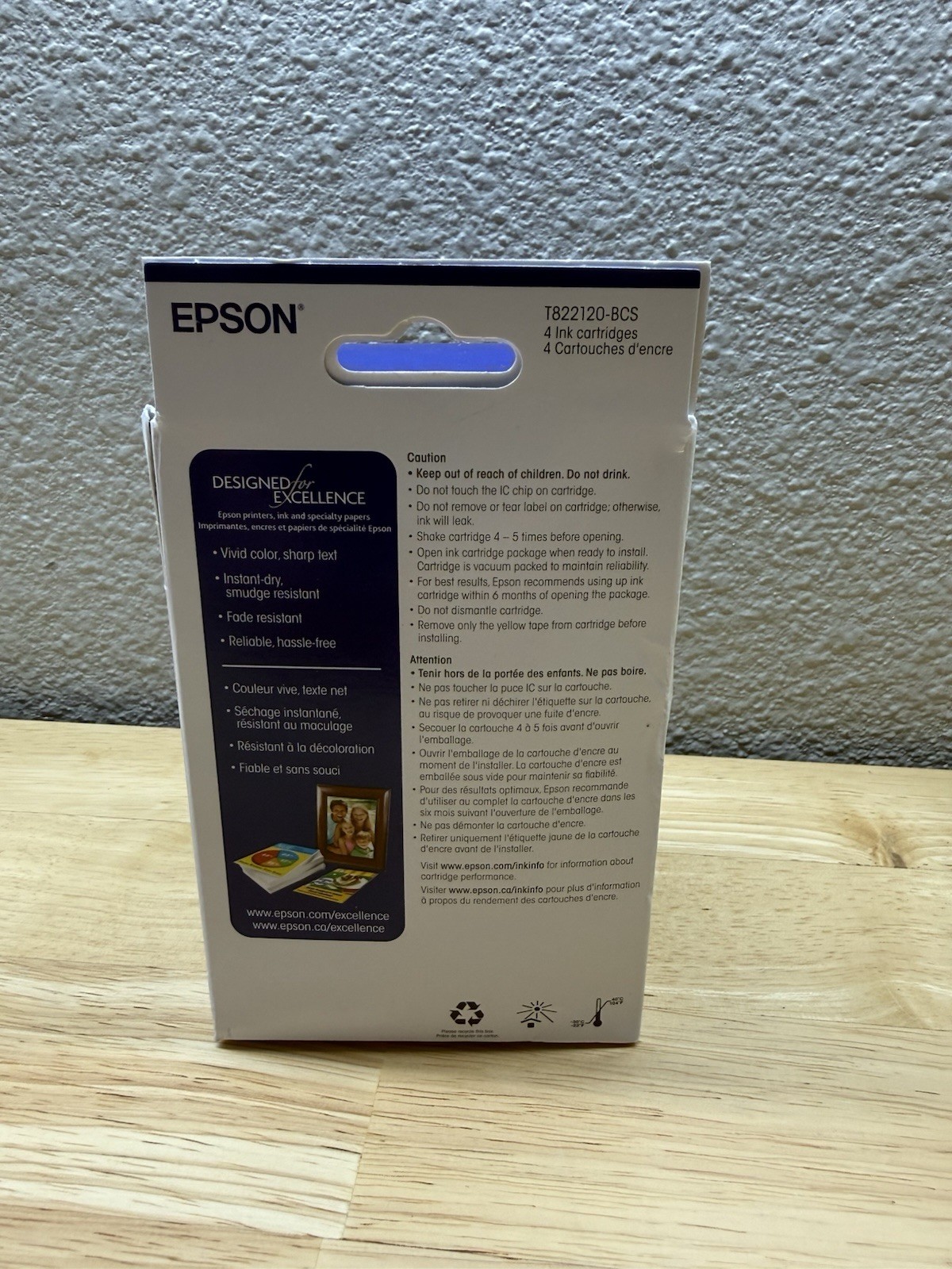 Epson Genuine 822 Black Cyan Magenta Yellow Ink Cartridge Set 03/2029 NEW SEALED