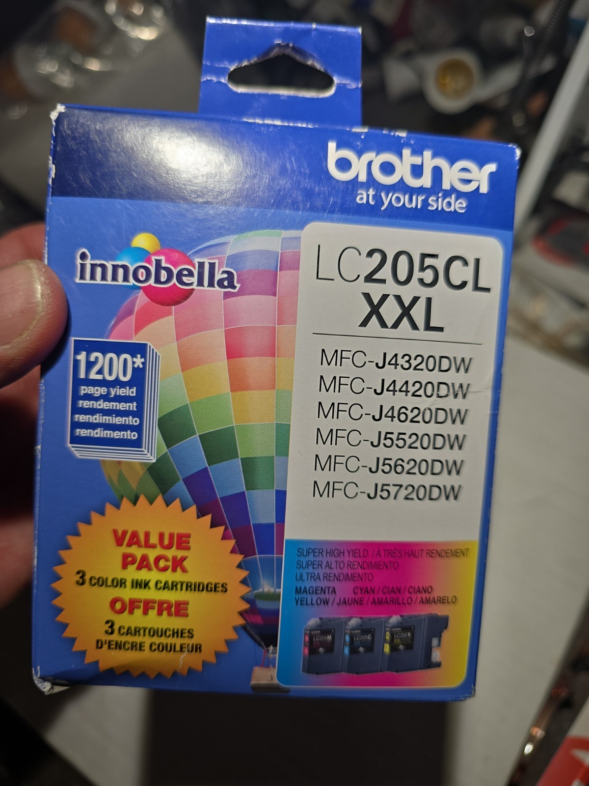 Genuine Brother LC205XL Cyan Magenta Yellow 3PK Ink Cartridges 9183/OB
