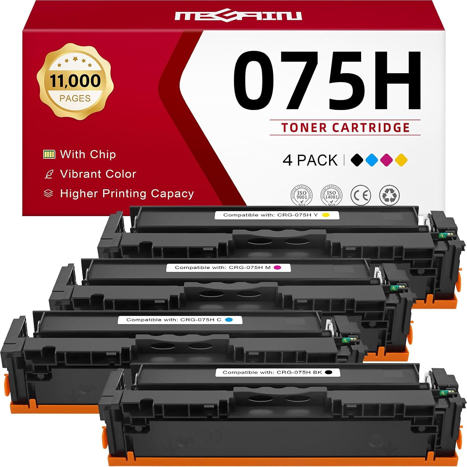 075H Toner Cartridge Replacement for 075H for Color Imageclass Mf665Cdw Lbp646Cd