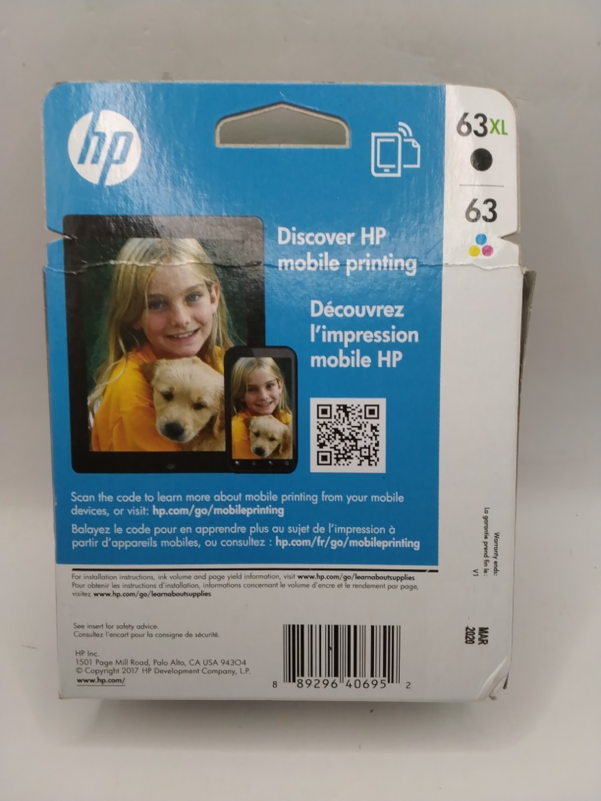 Genuine HP 63XL Combo Pack Black + Color Ink Cartridges 2020