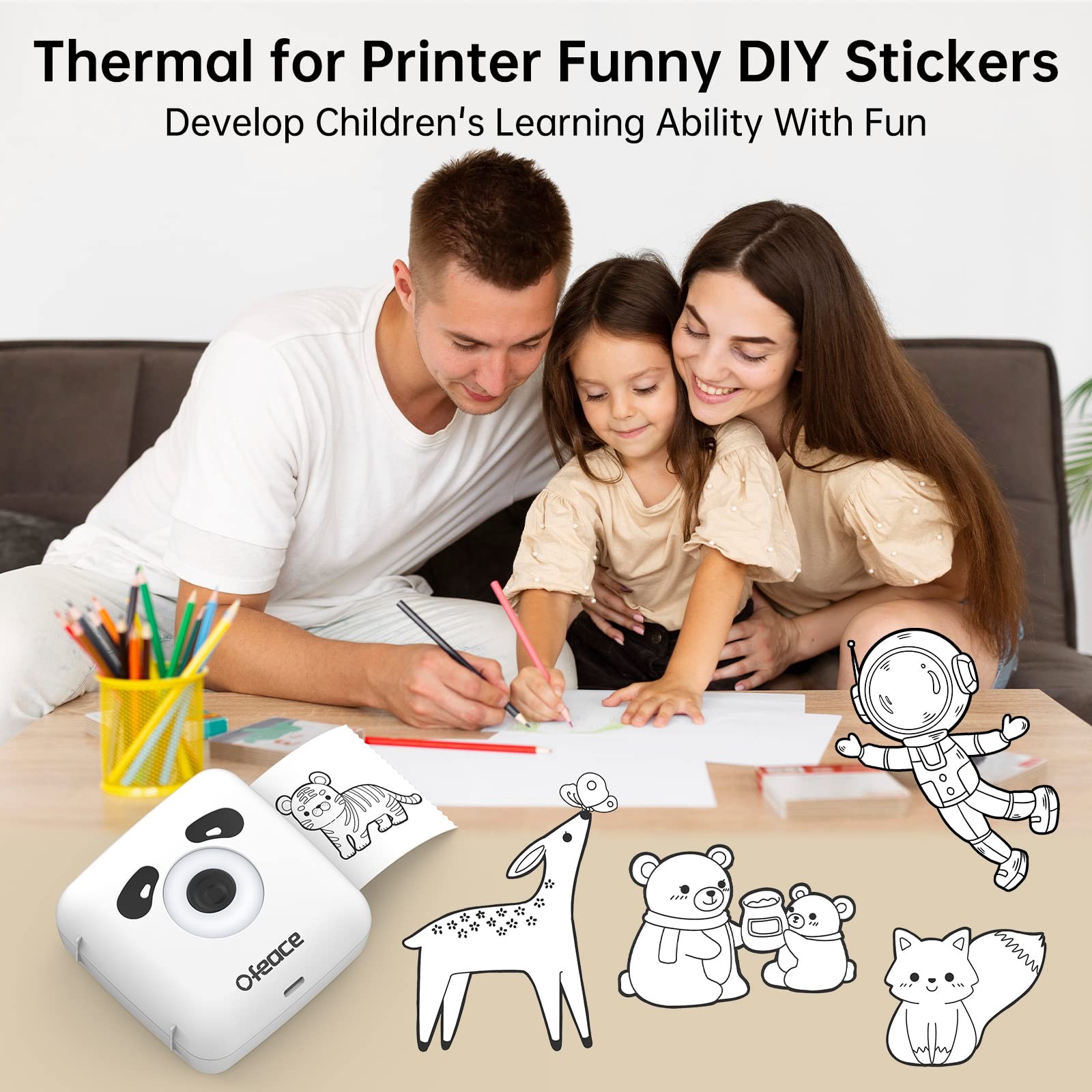 Portable Thermal Printer TP6S for iPhone and Android Phone, 300DPI Wireless B…