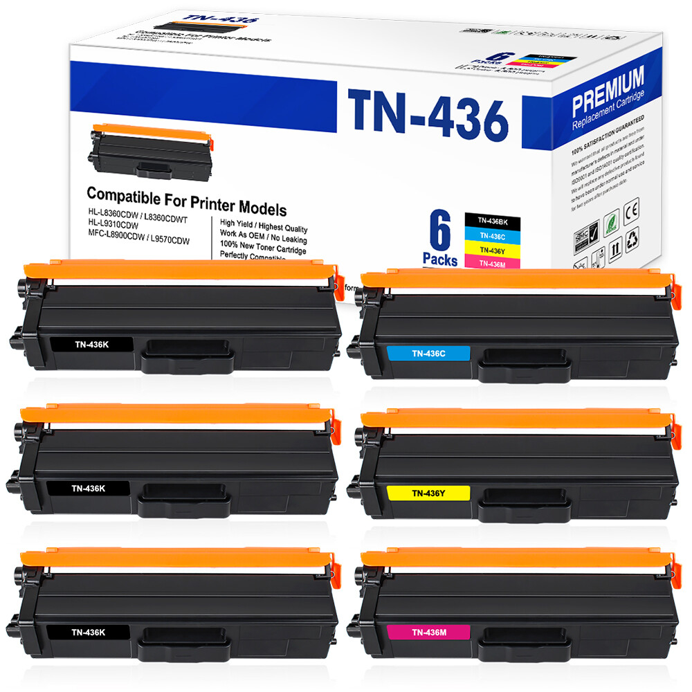TN436 Toner Cartridge Compatible with Brother TN433 HL-L9310CDW MFC-L9570CDW Lot