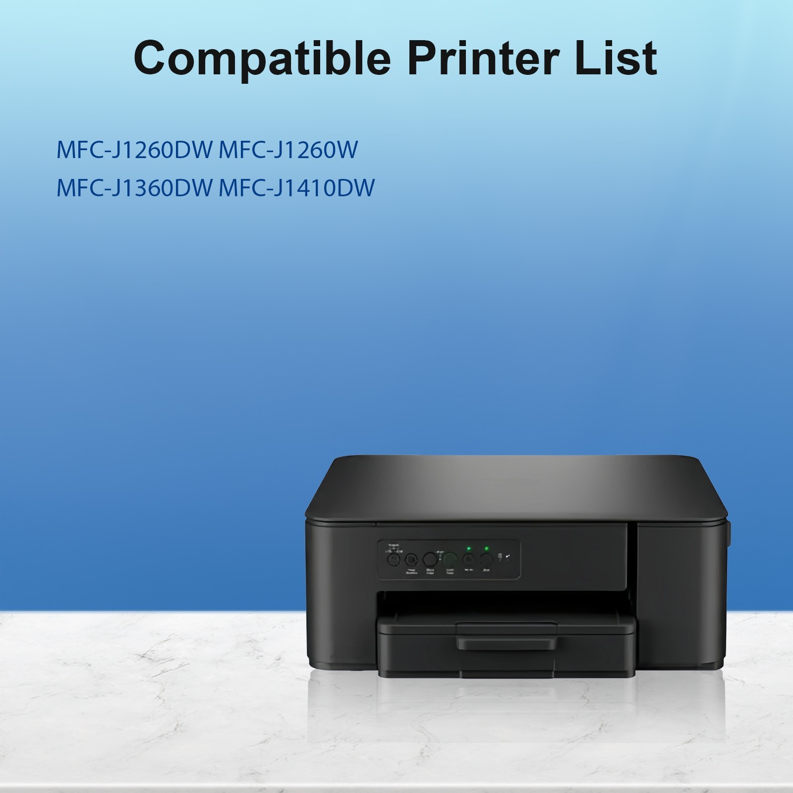 2PK Compatible LC501XLBK Ink Cartridges for Brother MFC-J1260DW J1360DW J1410DW
