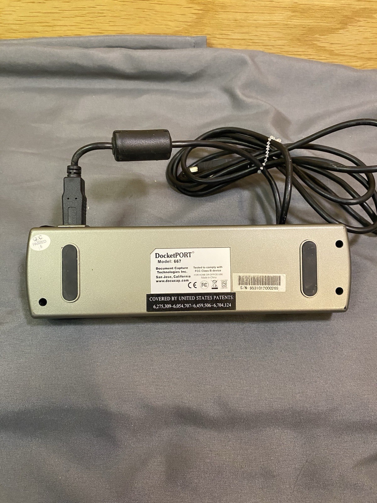 DocketPORT 667 Simplex Card Scanner USB Powered w/ USB Cable